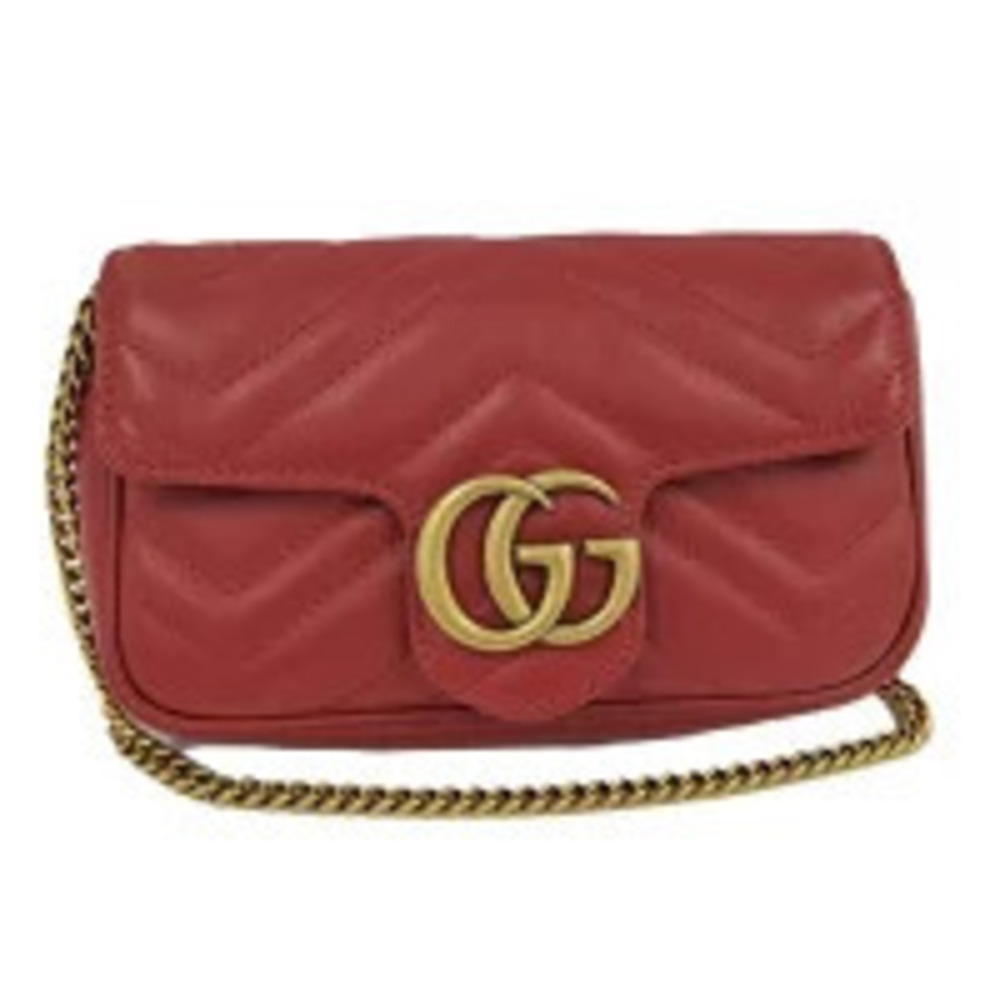 Gucci Chain Shoulder Bag GG Marmont Leather